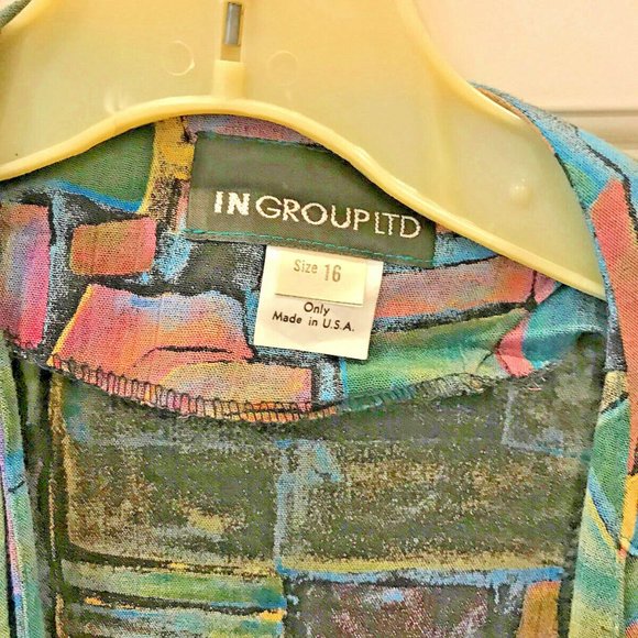 INGROUP SZ 14/16 MULTICOLOR SKIRT & TOP & OUTER JACKET 3 PIECE SET - Picture 11 of 13